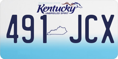 KY license plate 491JCX