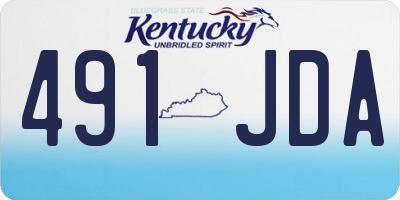 KY license plate 491JDA