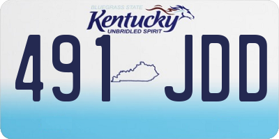 KY license plate 491JDD