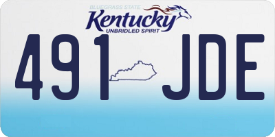 KY license plate 491JDE