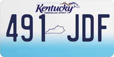 KY license plate 491JDF