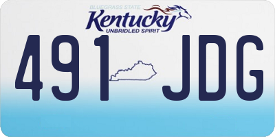 KY license plate 491JDG
