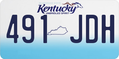 KY license plate 491JDH