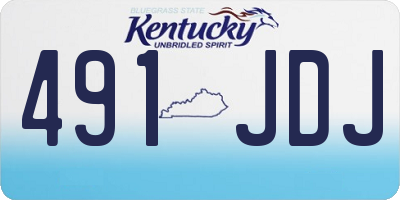 KY license plate 491JDJ