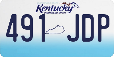 KY license plate 491JDP