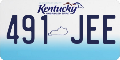 KY license plate 491JEE