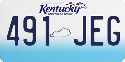 KY license plate 491JEG