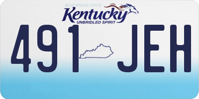 KY license plate 491JEH