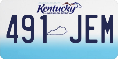 KY license plate 491JEM