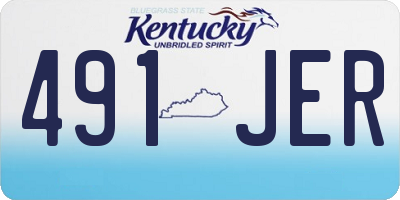 KY license plate 491JER