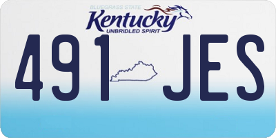 KY license plate 491JES