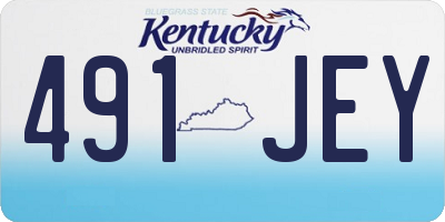 KY license plate 491JEY