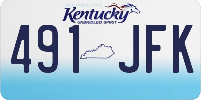 KY license plate 491JFK