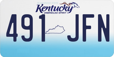 KY license plate 491JFN