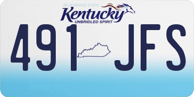KY license plate 491JFS