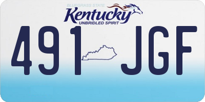 KY license plate 491JGF