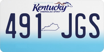 KY license plate 491JGS