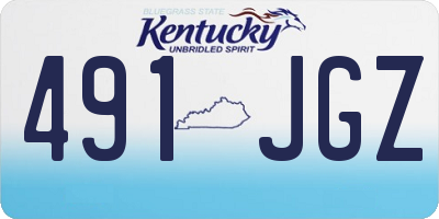 KY license plate 491JGZ