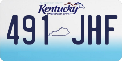 KY license plate 491JHF