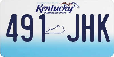 KY license plate 491JHK