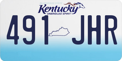 KY license plate 491JHR