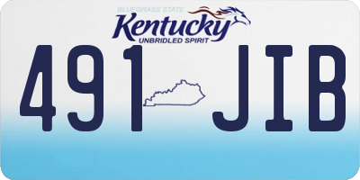 KY license plate 491JIB