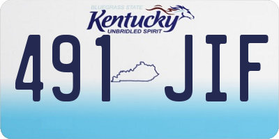 KY license plate 491JIF