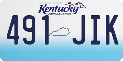 KY license plate 491JIK