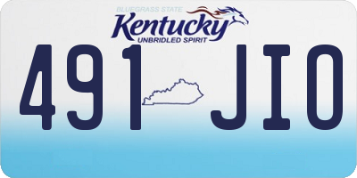 KY license plate 491JIO