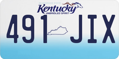 KY license plate 491JIX