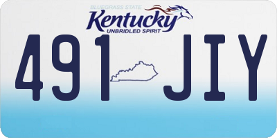 KY license plate 491JIY