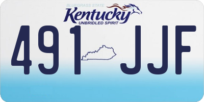 KY license plate 491JJF