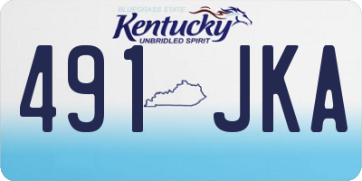 KY license plate 491JKA