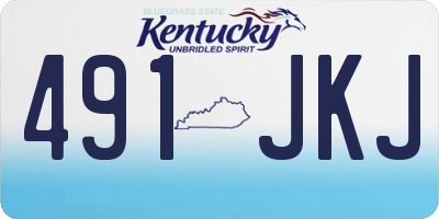 KY license plate 491JKJ