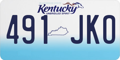 KY license plate 491JKO