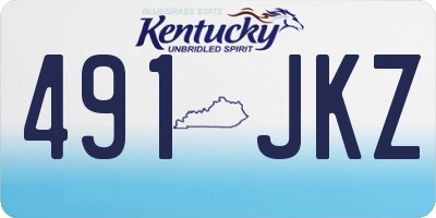 KY license plate 491JKZ