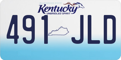KY license plate 491JLD