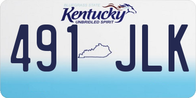 KY license plate 491JLK