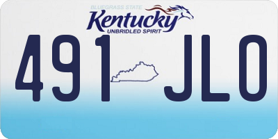 KY license plate 491JLO