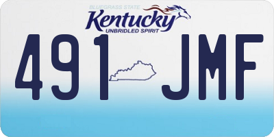 KY license plate 491JMF