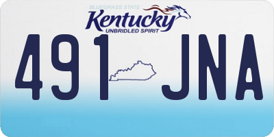 KY license plate 491JNA