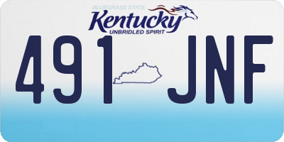 KY license plate 491JNF