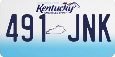 KY license plate 491JNK