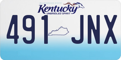 KY license plate 491JNX