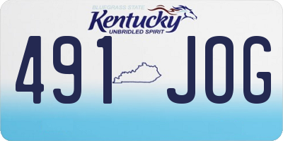 KY license plate 491JOG