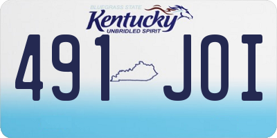KY license plate 491JOI