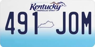 KY license plate 491JOM