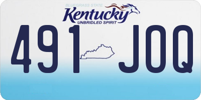 KY license plate 491JOQ