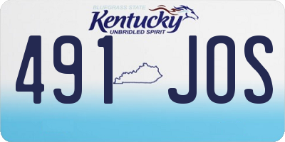 KY license plate 491JOS