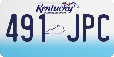 KY license plate 491JPC